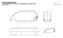 E-Bike Vision - EBV E-Bike Battery, Kompatibel Zu Bosch Active (Plus) / Performance (CX) 36 V Unterr -E-Bike Zubehör Verkauf ebv e bike battery masse 2