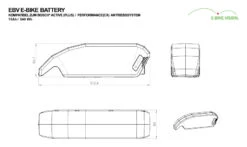 E-Bike Vision - EBV E-Bike Battery, Kompatibel Zu Bosch Active (Plus) / Performance (CX) 36 V Unterr -E-Bike Zubehör Verkauf ebv e bike battery masse
