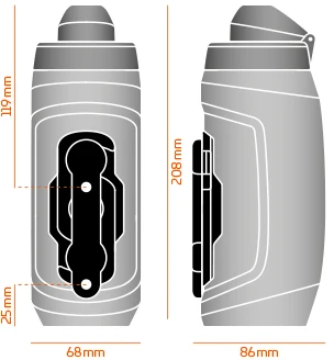 Fidlock Twist Bottle 590 Trinkflasche Transparent Schwarz + Bike Base 5 Fidlock Twist Bottle 590 Trinkflasche Transparent Schwarz + Bike Base – Bild 3