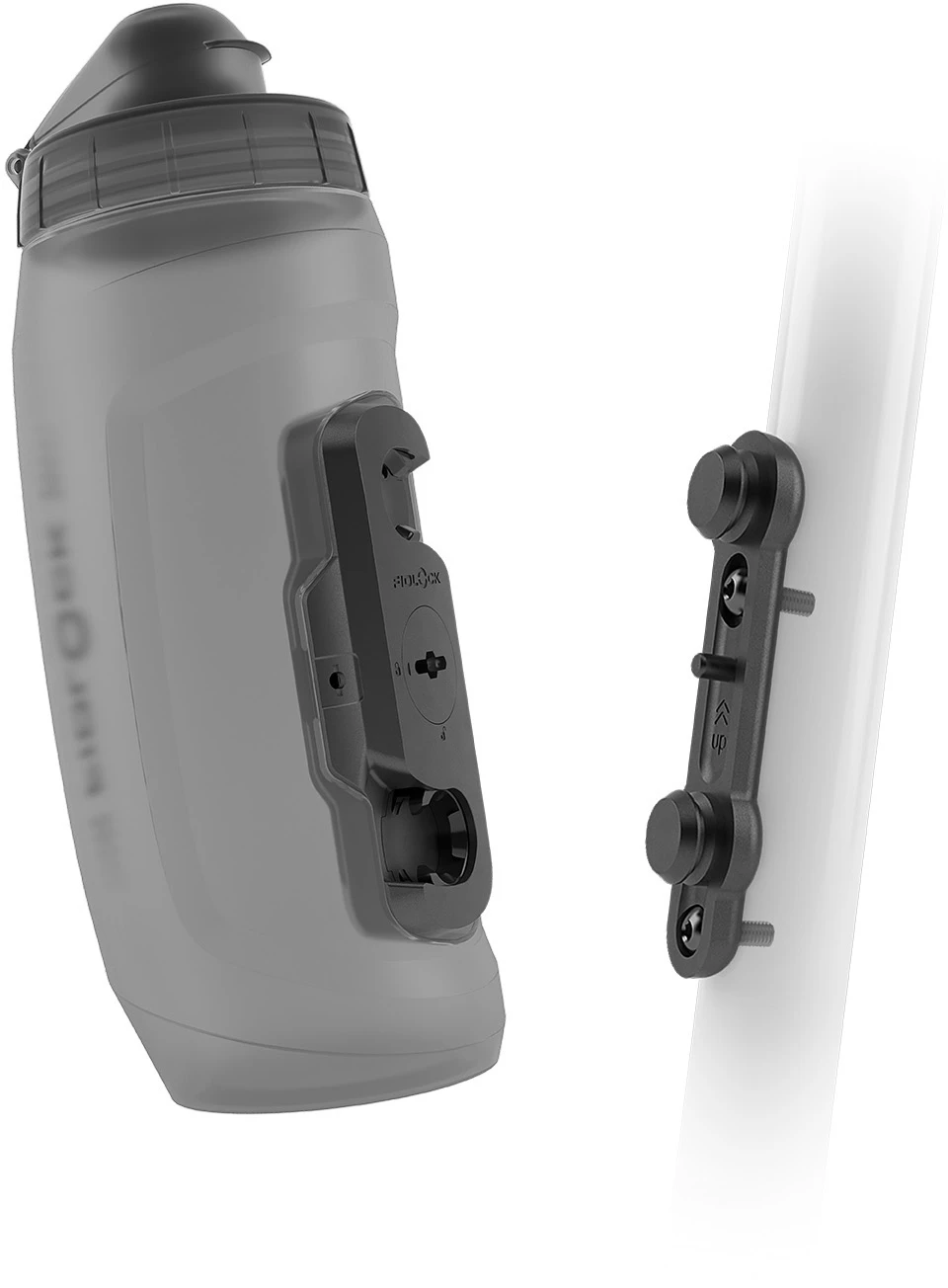 Fidlock Twist Bottle 590 Trinkflasche Transparent Schwarz + Bike Base 3 Fidlock Twist Bottle 590 Trinkflasche Transparent Schwarz + Bike Base