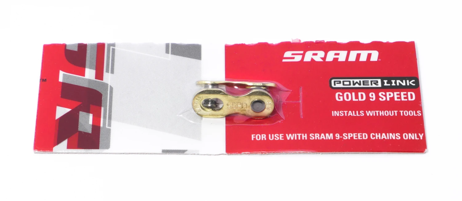 SRAM Kettenverschlussglied Power Link 9-fach Gold 3 SRAM Kettenverschlussglied Power Link 9-fach Gold